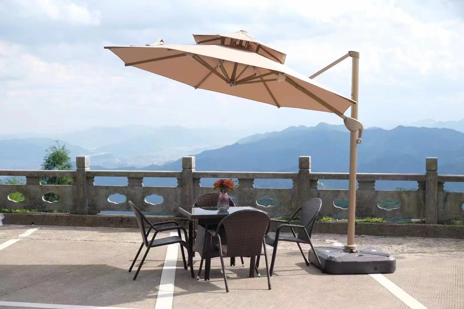 Aluminium Outdoor Furniture Umbrella Outdoor Parasol Large Roman Umbrella