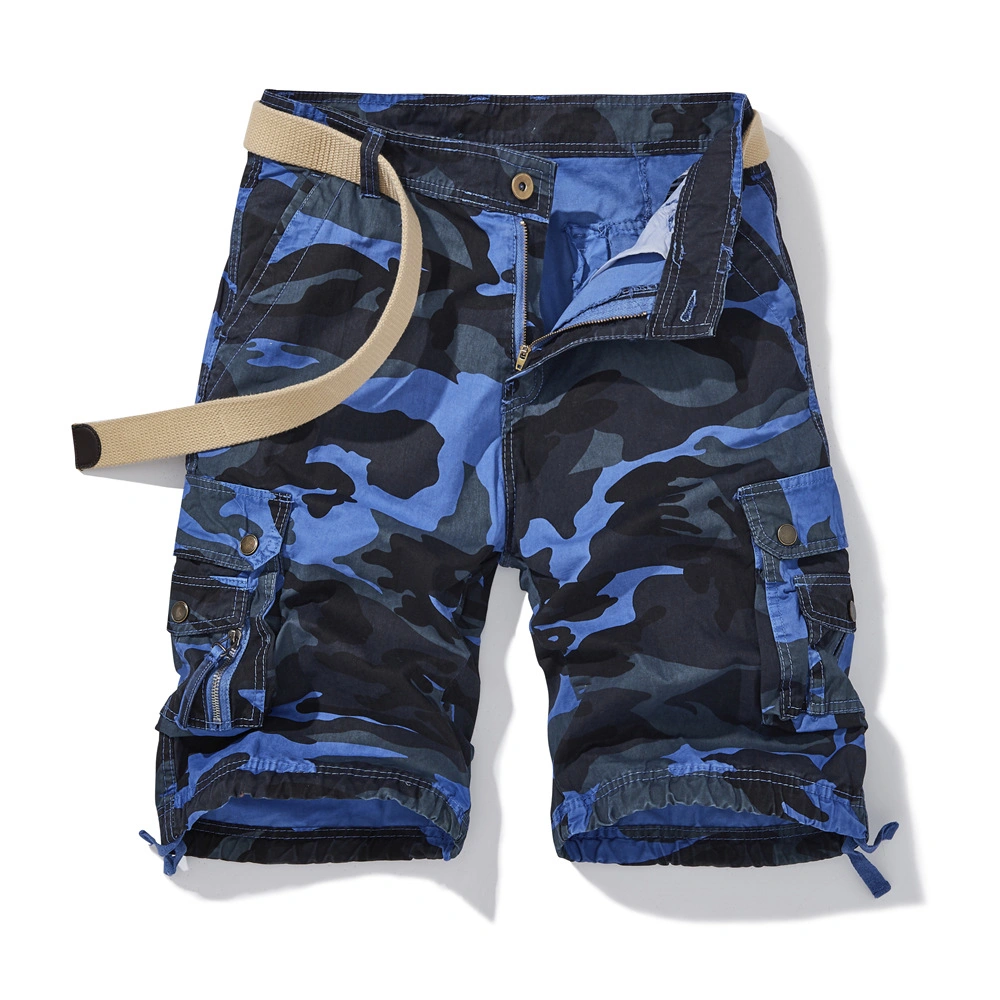 Cargoshorts Aus Reiner Baumwolle Mit Acht Taschen Und Camouflage-Passform