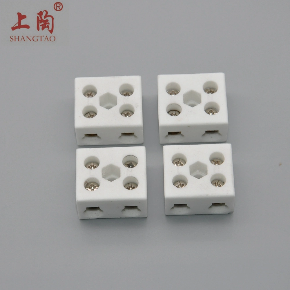 Beige High Temperature Steatite Ceramic Terminal Block Ceramic Connector