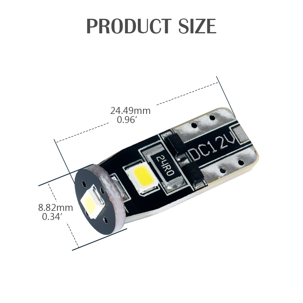 Wedge T10 LED Car Light Lamp Bulb (T10-PCB-003W2835)