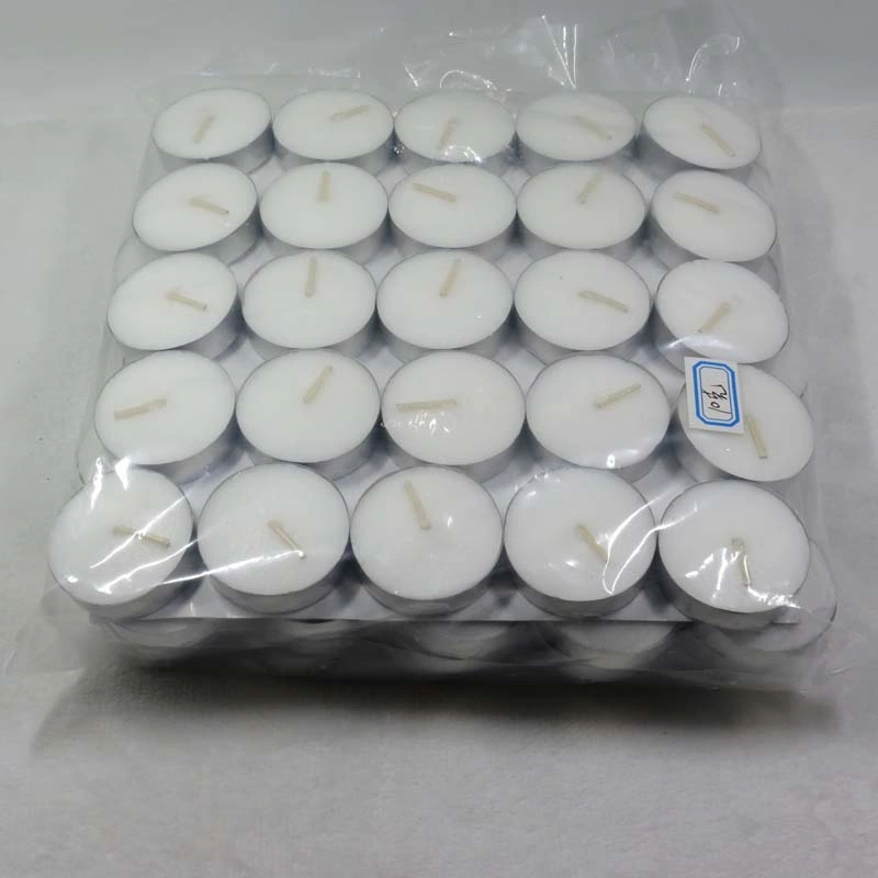 Plastic Bag Wax Tealight Candle/4hr 9hr White Unscented Tealight Candles