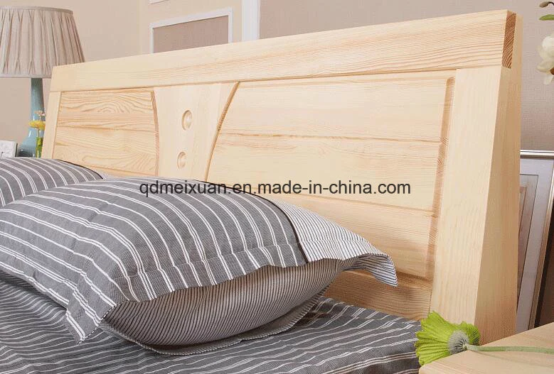 Solid Wooden Bed Modern Double Beds (M-X2289)