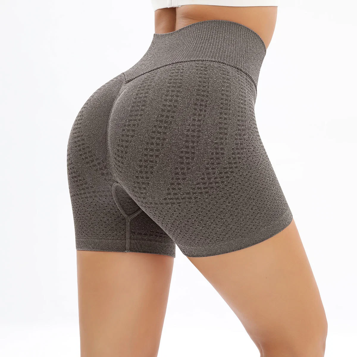New Seamless Knit Leggings Women's High Waist Tight Butt Lift Fitness Shorts