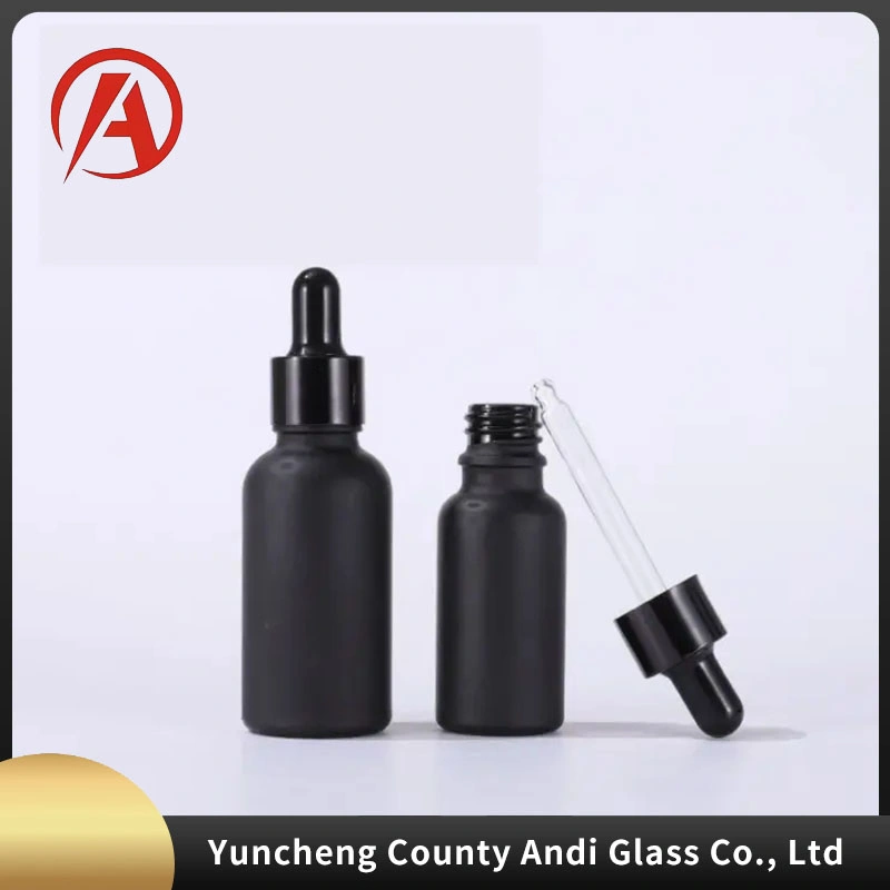 Face Cream Glass Essential Oil Clear Custom Print Bottle with Plastic Rubber Storage Container