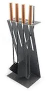 Kamin Werkzeuge 4 Stück Plus Stand Utensil Kamin Stand Fire Pit Companion Zubehör Werkzeugsatz Kamin-Set