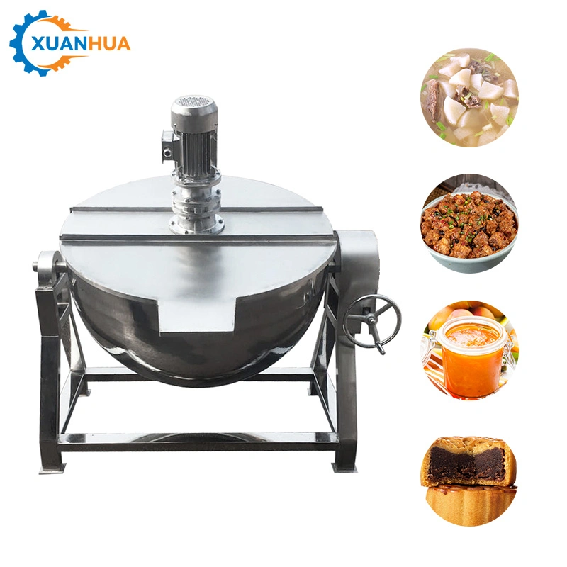 Electric Industrial Gas Double Jacketed Cooking Ghee Boiler Soup Jam Heating Mixer