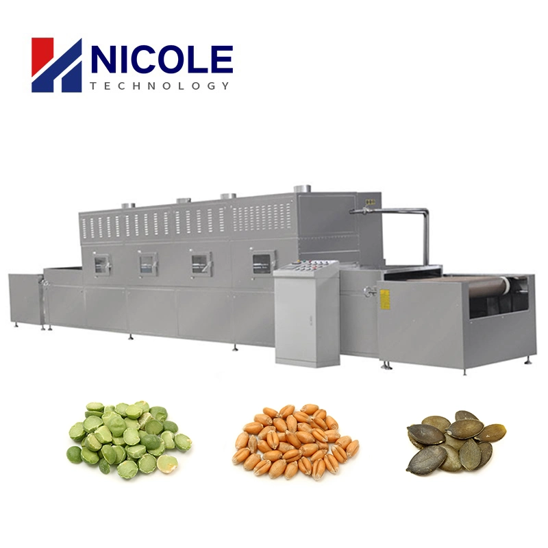 OEM PLC Control High Output Belt Type Continuous Work Microwave Dryer Sterilization Machine