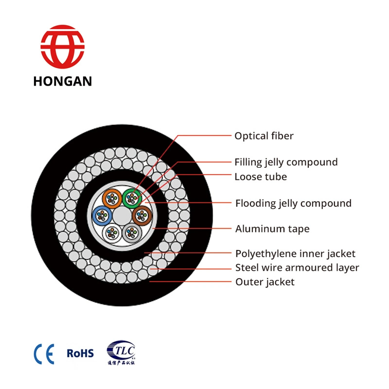 GYTA333 48 Steel Wire Armored Waterproof Fiber Cable