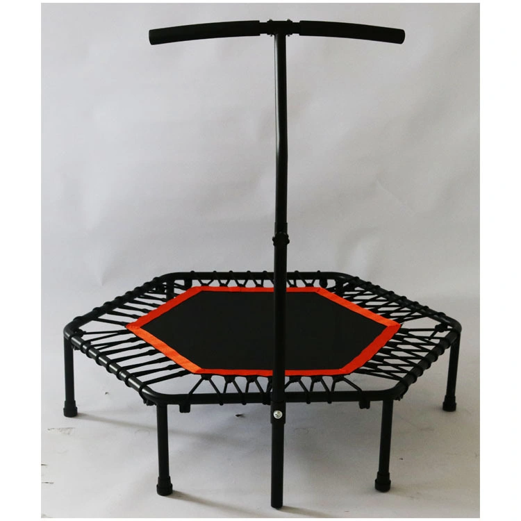 42 Inch Hexagon Trampoline with Adjustable Handle Bar