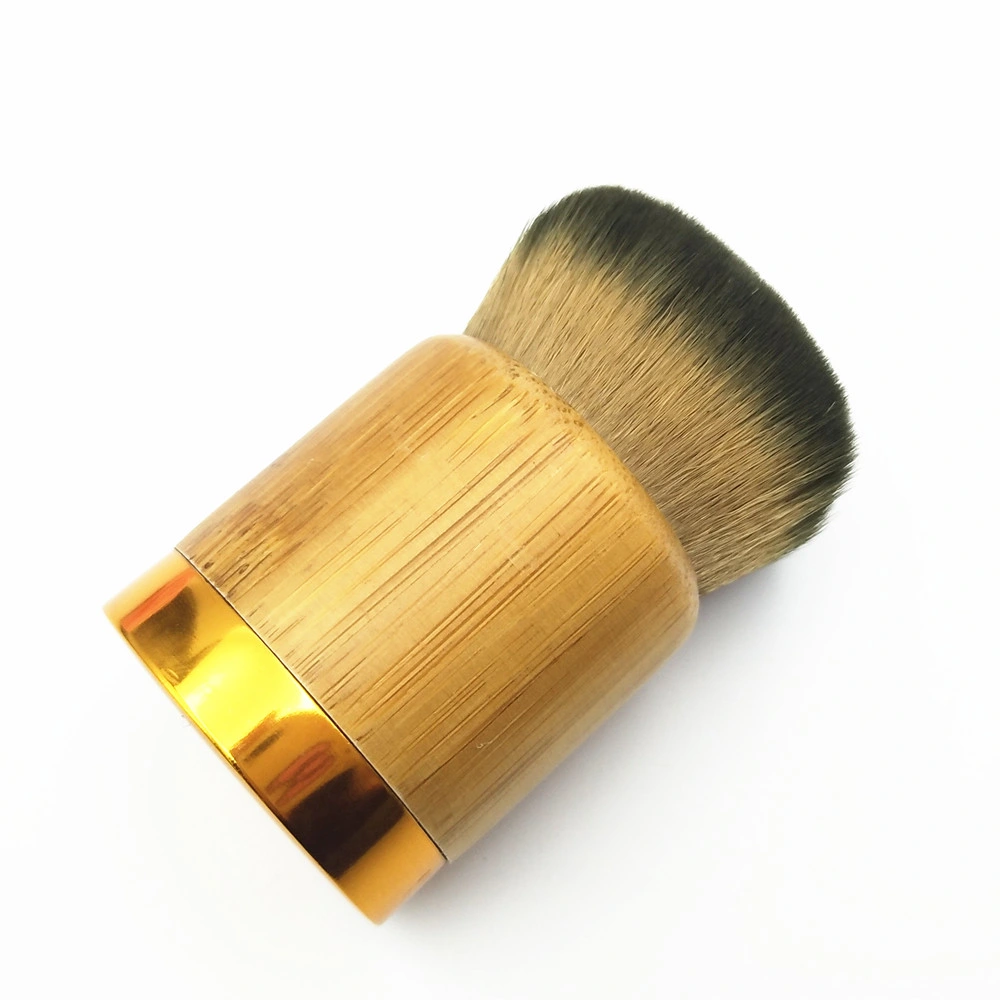 Poignée de poudre de bambou écologique outil Kabuki Pinceau maquillage beauté Fondation