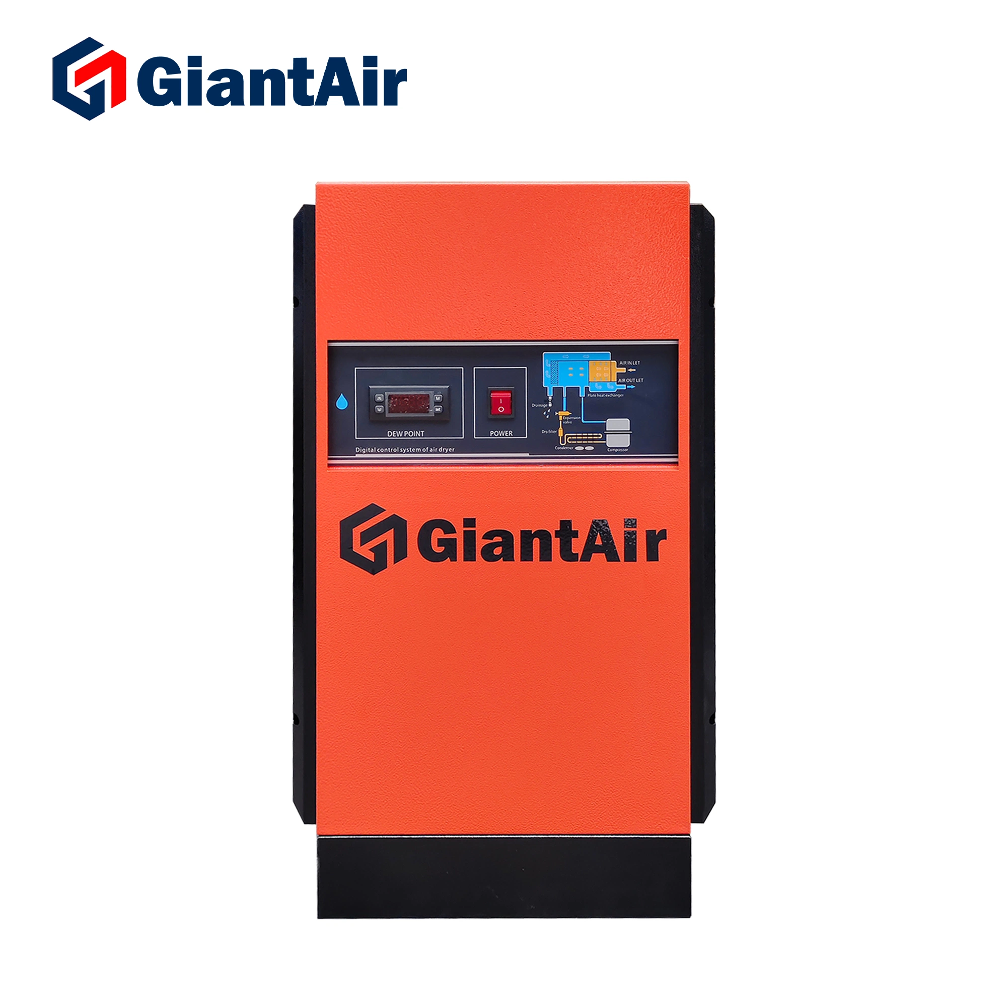 Giantair CE de equipos de refrigeración del compresor Industrial Secador de aire comprimido refrigerado con pantalla digital inteligente