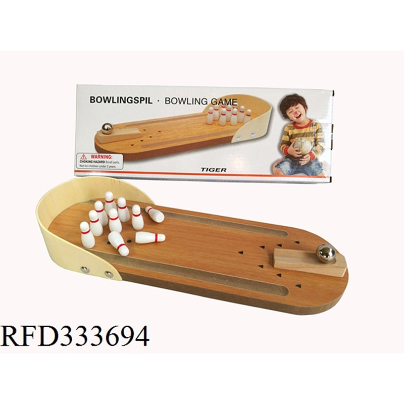 Wooden Toys Wooden Bowling Toss Game Set Bowling Ball Game for Kids