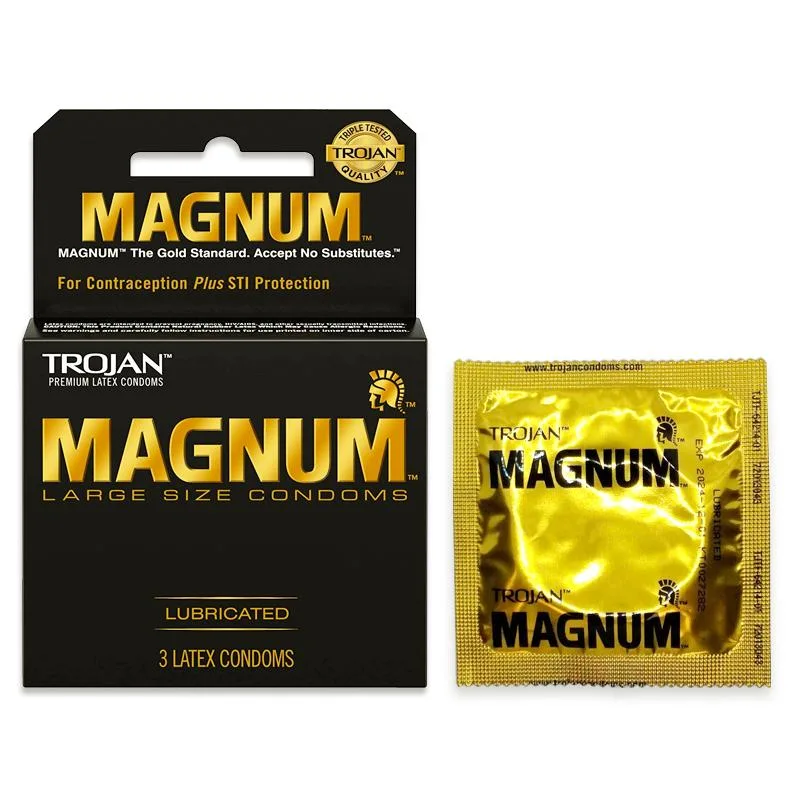 حصان طروادة Magnum الواقي الذكري الأصلي المشحم 100% من أجل الراحة و الحساسية تجعلان من يوم عظيم