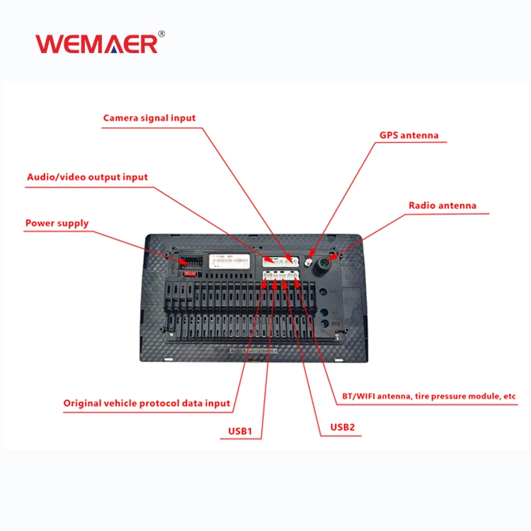 Wemaer 1080 360 Vue Surround GPS Dispositif de suivi Auto Stereo DVD Navigation Android pour Toyota Auris Mercedes