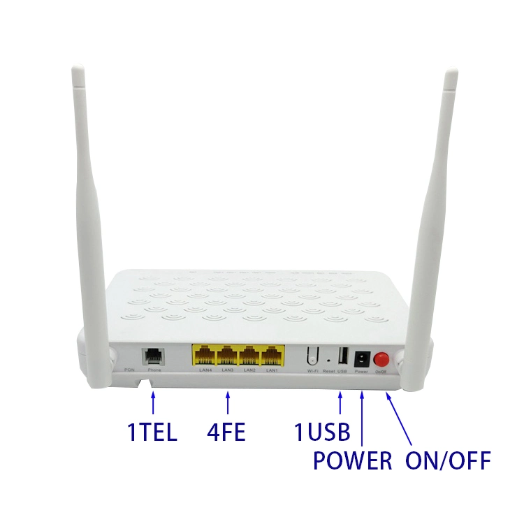 F609 V5,2 ZTE GPON 4GE+1tel+1USB WiFi ONU ont Router FTTH Red