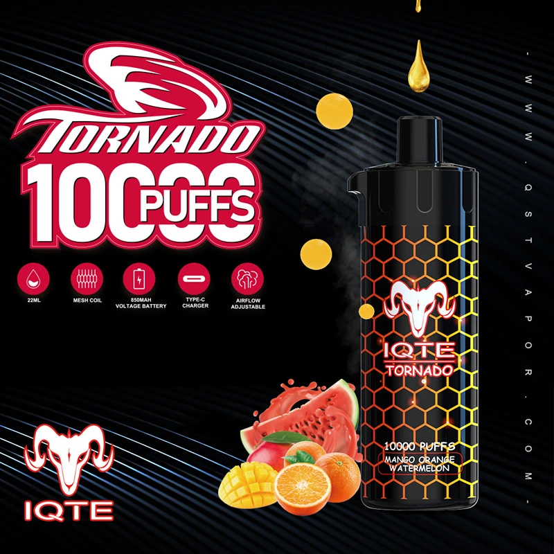 French Vape Aroma King Iqte Tornado 10000 Puffs Disposable/Chargeable Wholesale/Supplier