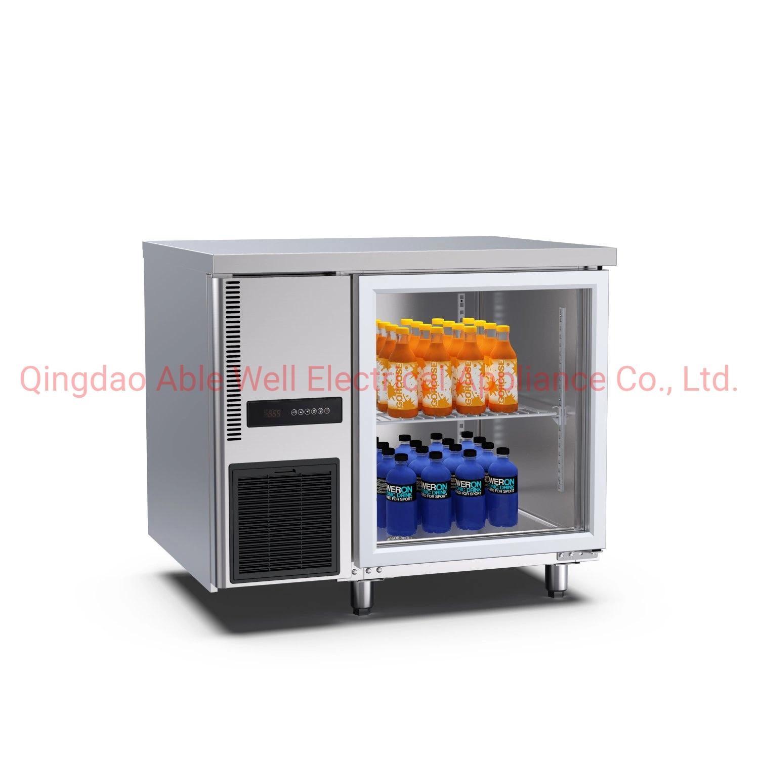 2023 New Design Fan Deep Cooling Stainless Steel Kitchen Hotel Worktable Refrigerator Freezer