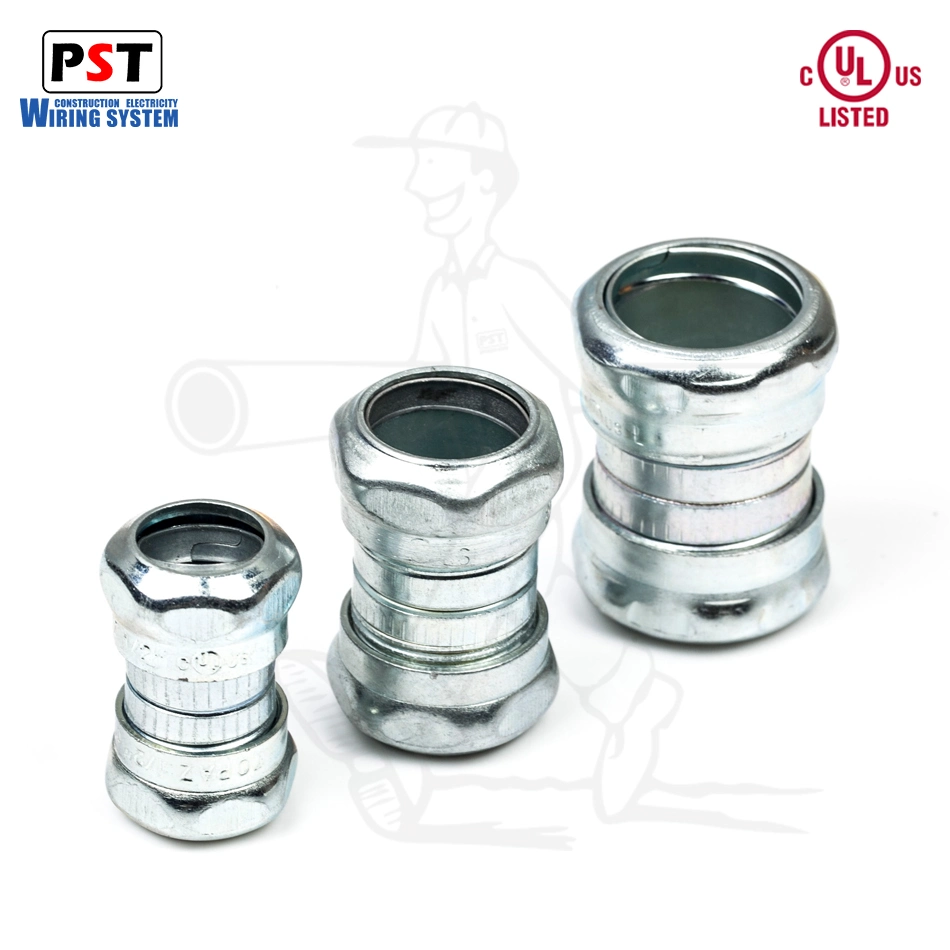 Galvanized UL Approval EMT Steel Pipe Fitting Compression Coupling