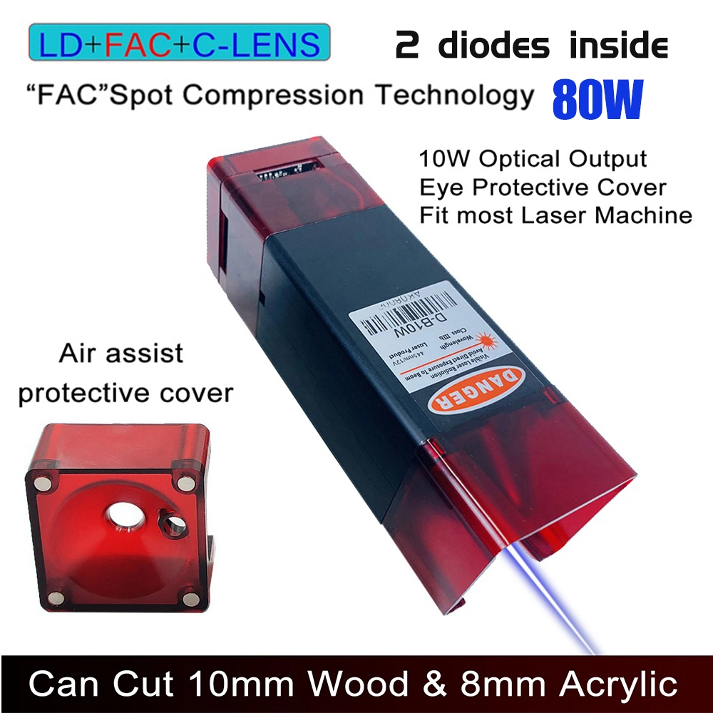 80W Laser Cutter Printer Head for Wood Metal Acrylic