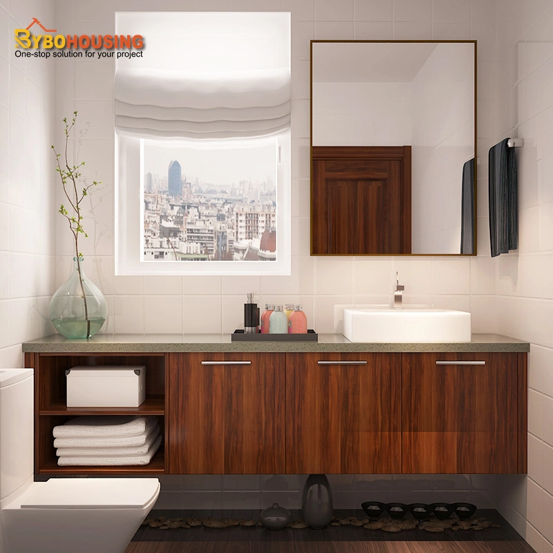 Neues Design Moderne Wand-Badezimmer-Kabinettmöbel Keramik-Becken Spiegelschrank Badezimmer Kosmetikschrank