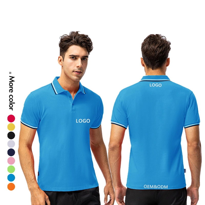 Xsunwing 2022 Nouvelle usine Vêtements Coton Impression personnalisée T-shirt uni Respirant Été Manches courtes Polo pour hommes