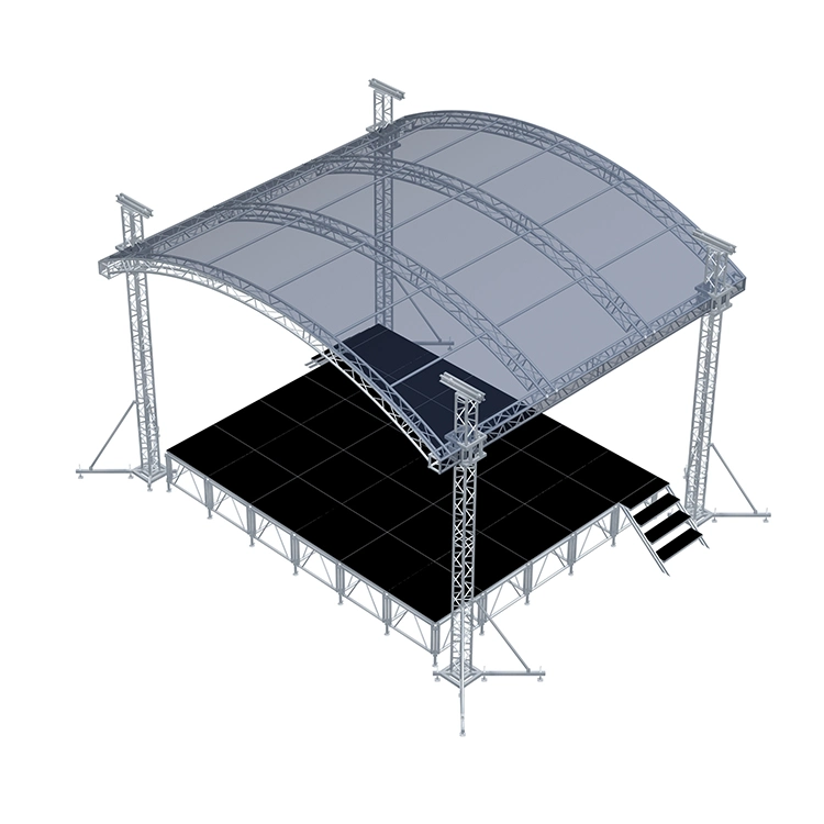 Dragonstage Factory Outdoor Stage Curved Roof Truss System Truss Display Pour les événements