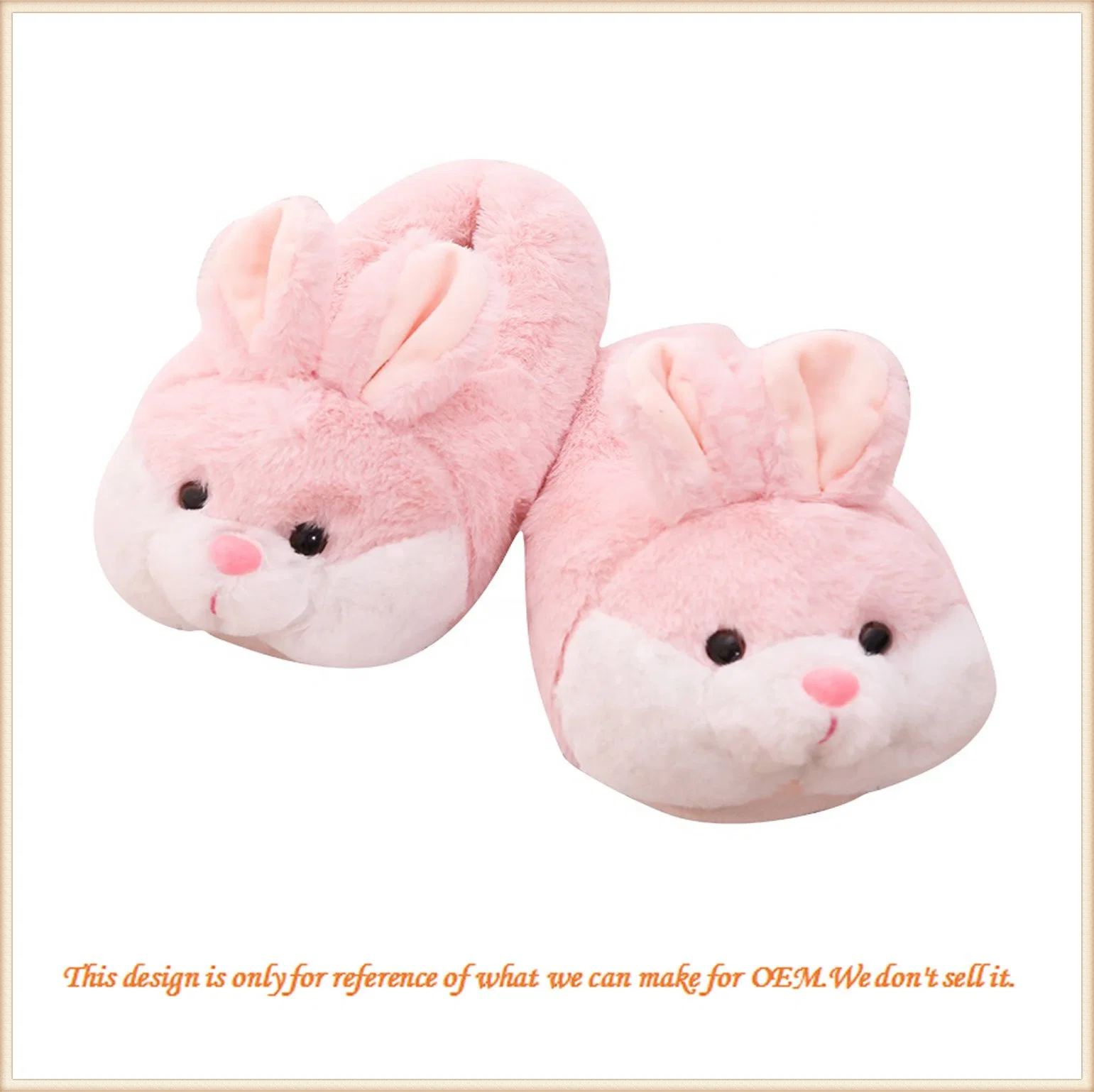 Cute Animal Plush Soft Cotton Stuffed Slipper