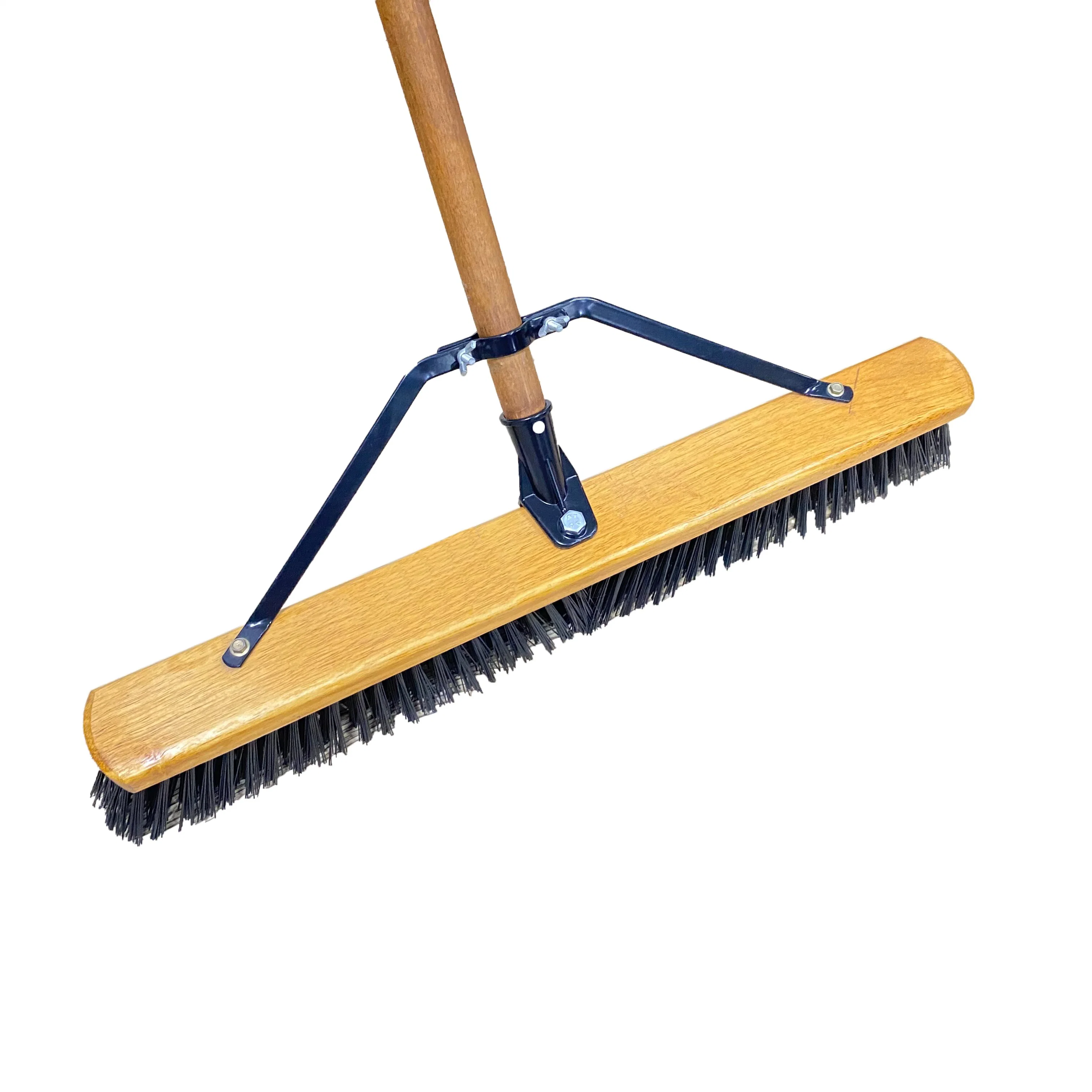 Drücken Sie Besen Holzboden Pinsel Deck Boden Pinsel Outdoor Rau Bodenschrubber Für Oberflächen, Langer Griff
