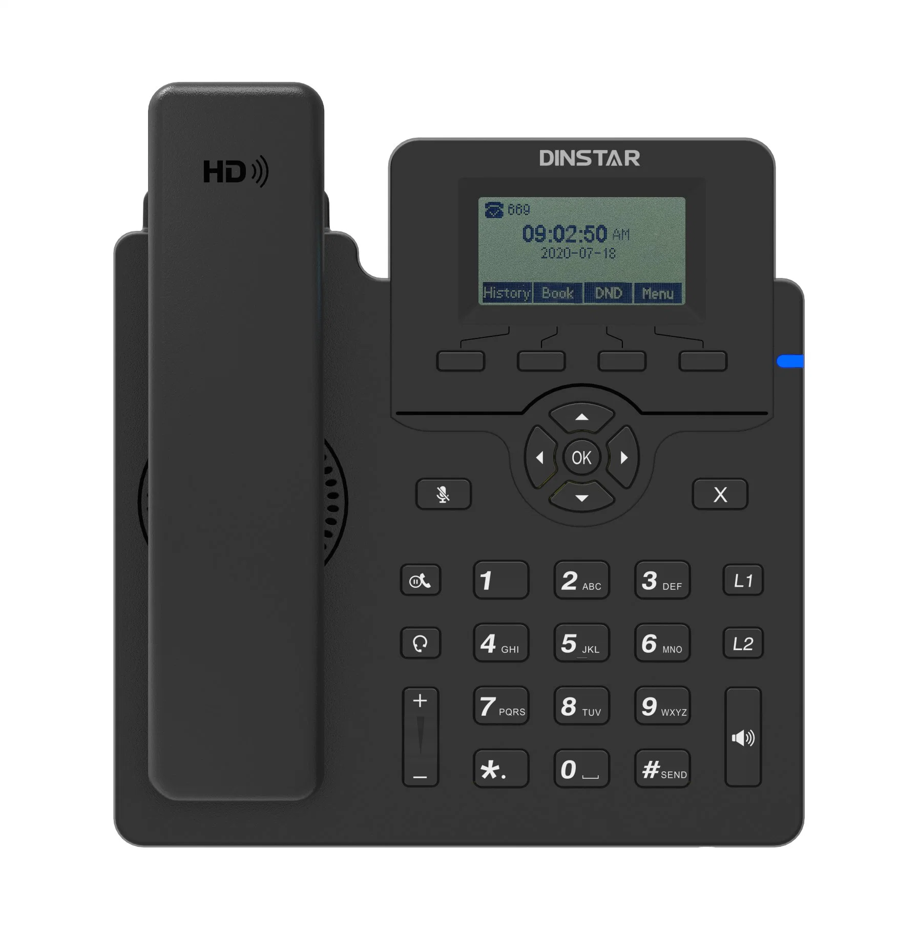 Dinstar 2 Line Office VoIP-Telefone Poe C60lp