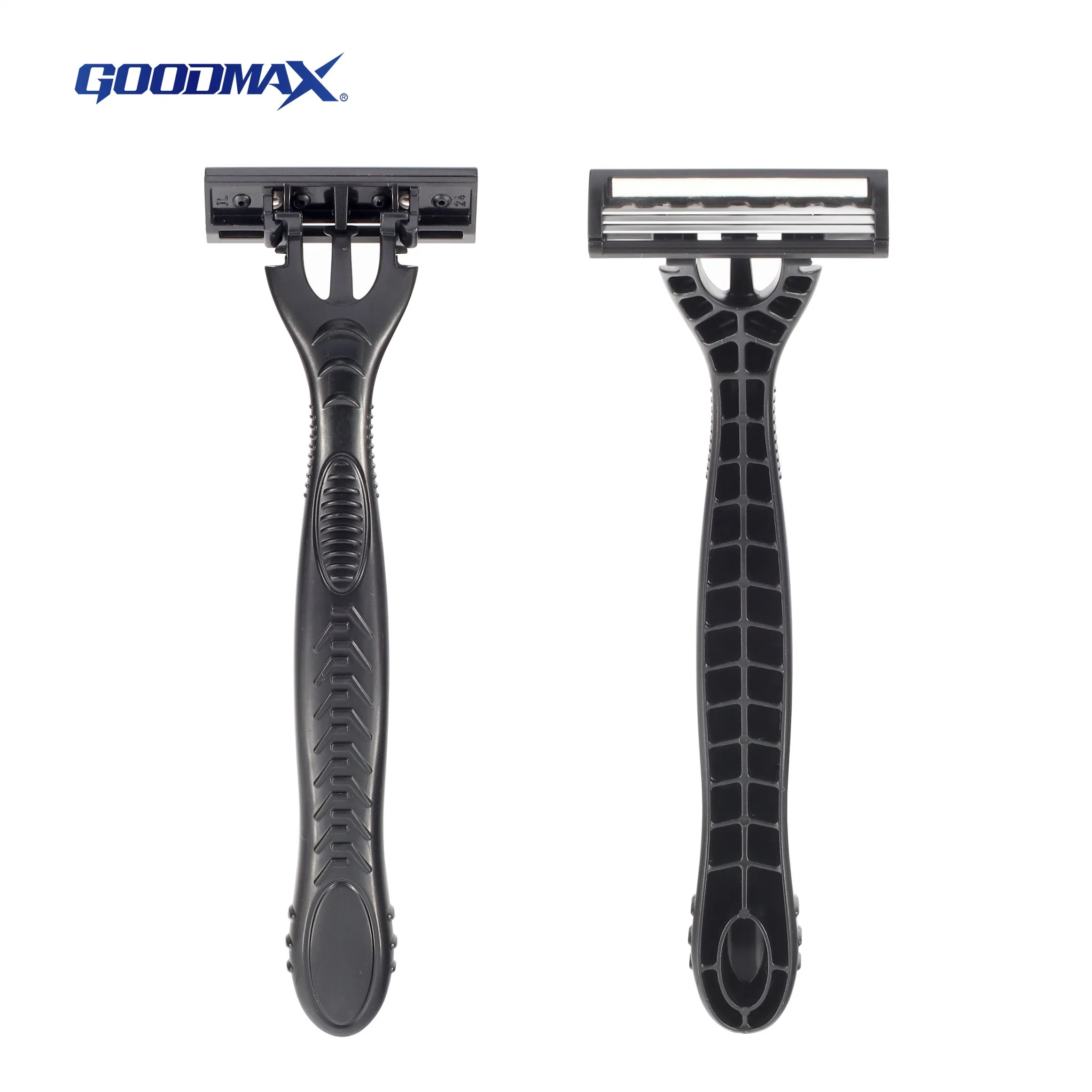 Customized Plastic Handle 3 Blade Disposable Razor