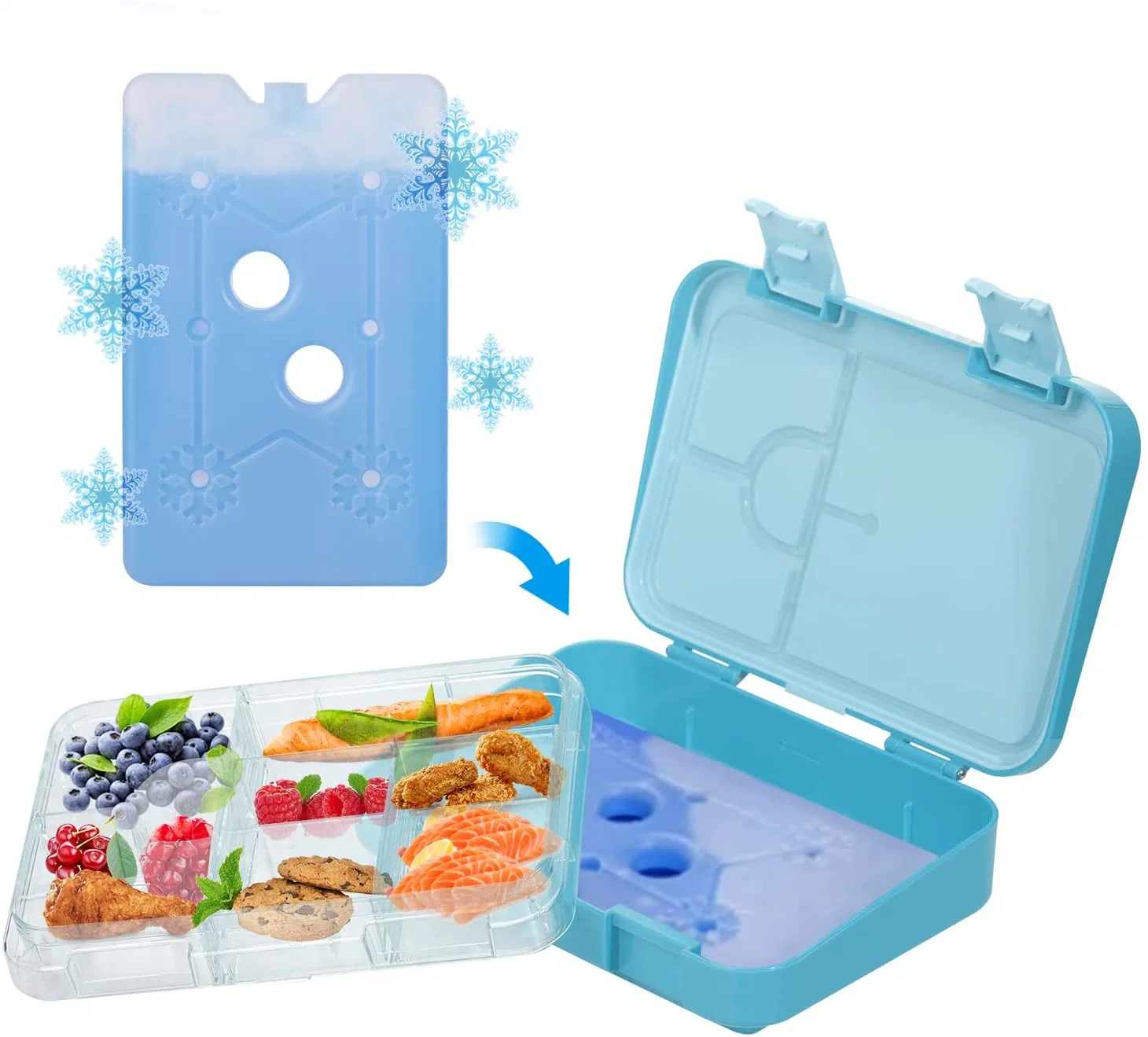 Passe Aohea FDA Resistência a altas temperaturas caixas de almoço para as crianças da escola sem BPA Bento Boxes
