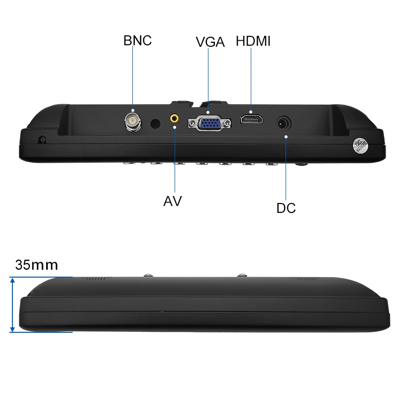 8 بوصة 800*600 HDMI VGA AV BNC Non Touch Square شاشة بلاستيكية، حامل TFT VESA، حامل كمبيوتر مكتبي مثبت على الحائط، مصنّع الأجهزة الأصلية (OEM) شاشة عرض ODM Industrial Factory LCD POS CCTV Monitor