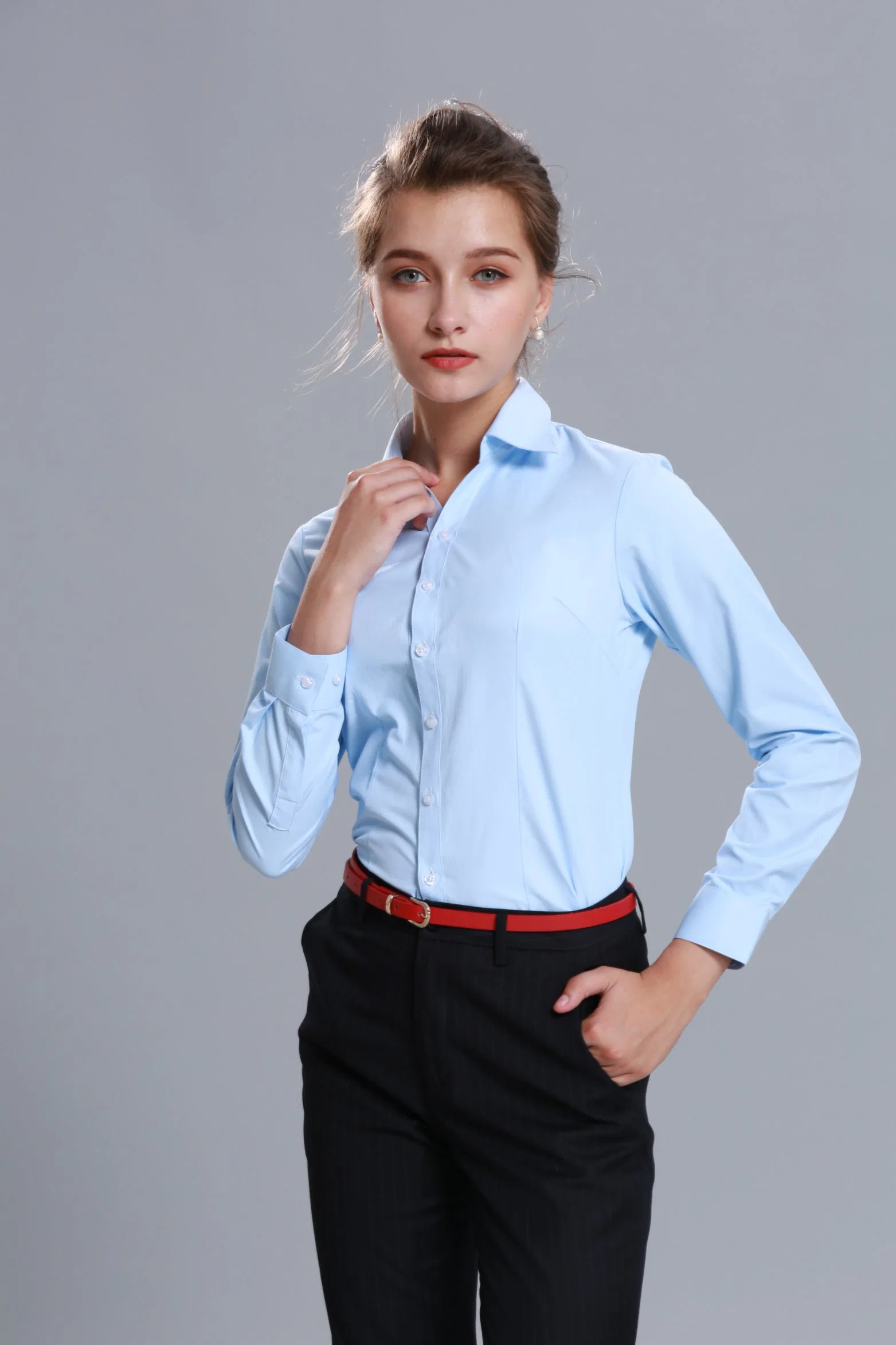 OEM Shirts, Blouse Overalls, Professional Clothes, Long-Sleeved Shirts Wholesale/Supplier Customization