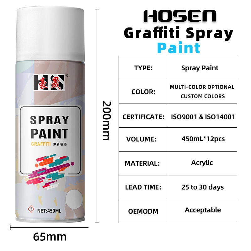 Hosen Graffiti Aerosol Spray Paint 230g Painting Multiple Color Choose