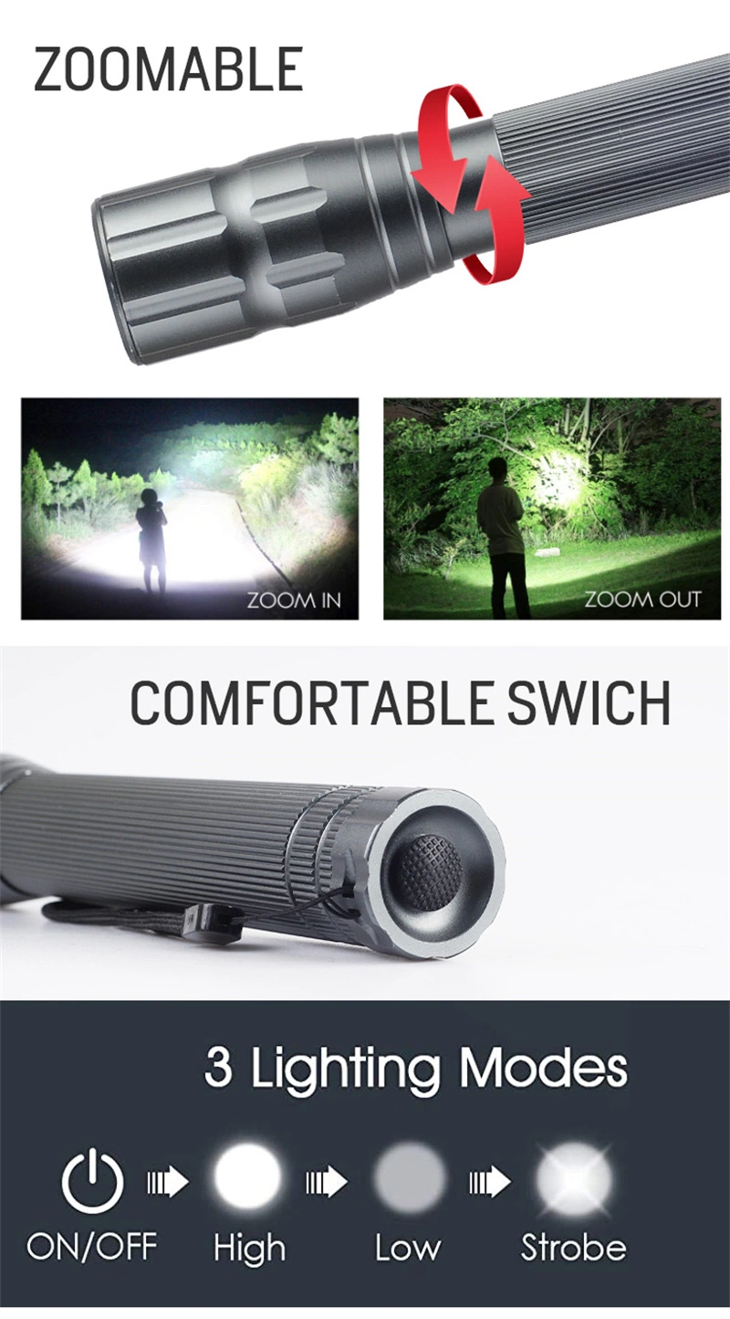 Home &gt; 6h Yunzhe Color Box /OEM Rechargeable Torch LED Light