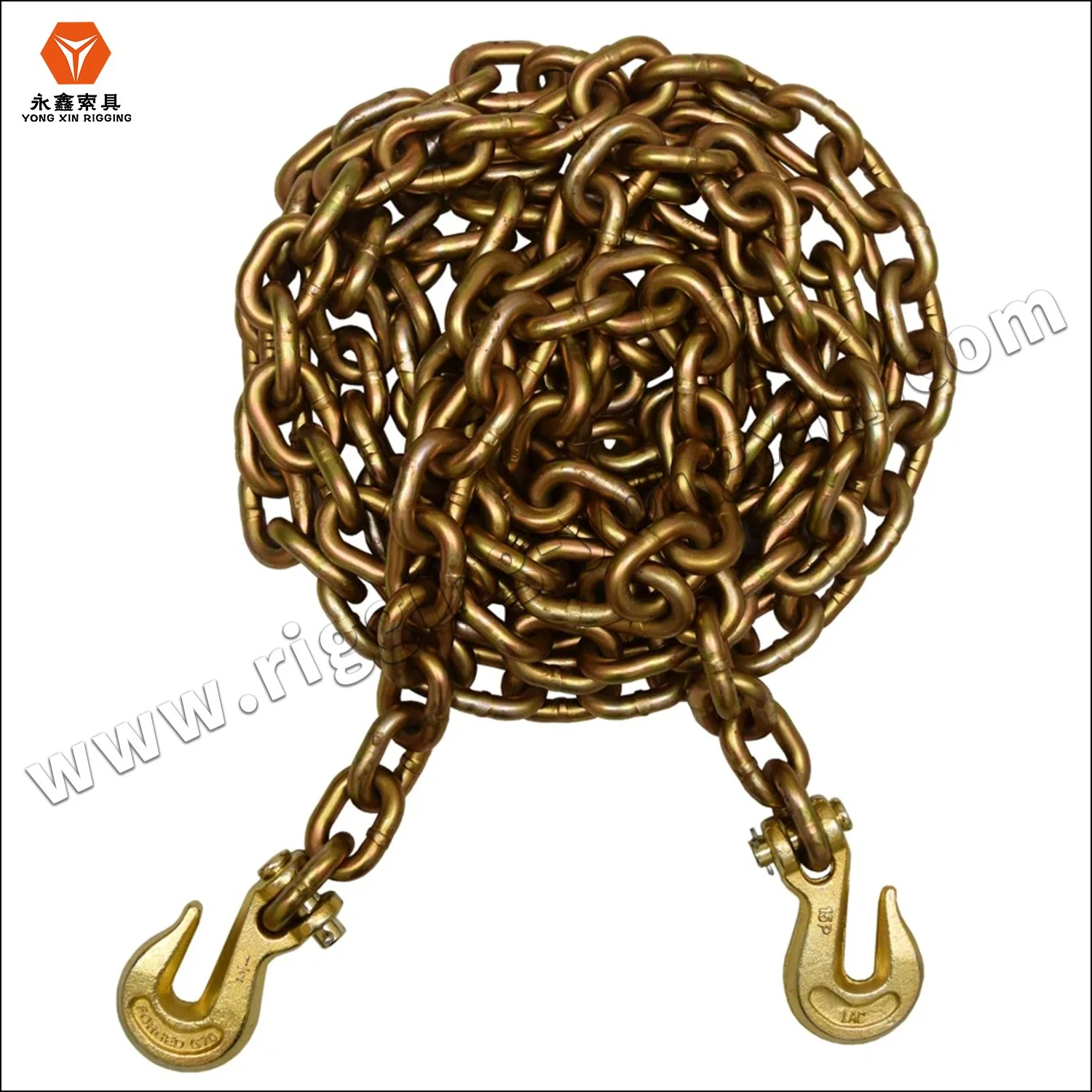 ASTM80 Transport Galvanized Blackened G70 Lashing Chain with Grab Hooks