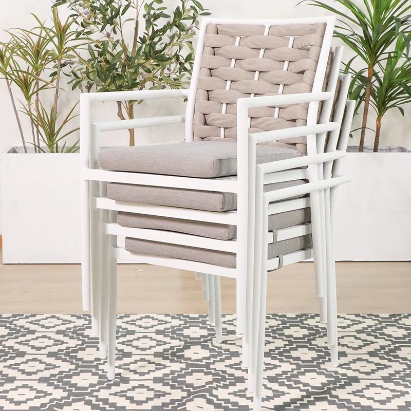 Customized Hotel 7 Piece Dining Patio Chair and Table Set