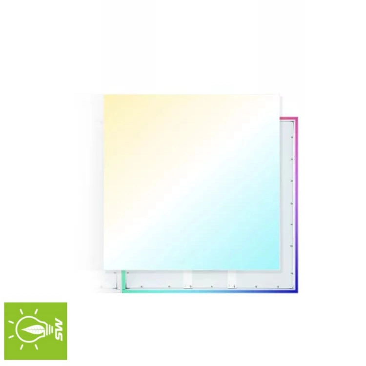 Back-Lite resplandor delantero Lámpara de techo interior de iluminación comercial IP33 18W 36W 40W 48W 60W 595x595/300x1200mm Panel LED luz blanca pura Warm Cool y Multi-Color