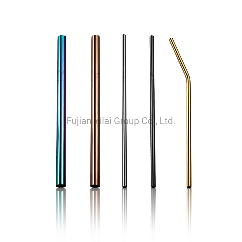 Eco Friendly Straight Reusable 18/8 Stainless Steel Drinking Metal Straw