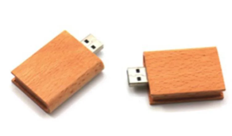 Forma de libro promocional personalizado de madera USB Flash Drive U095/WD06