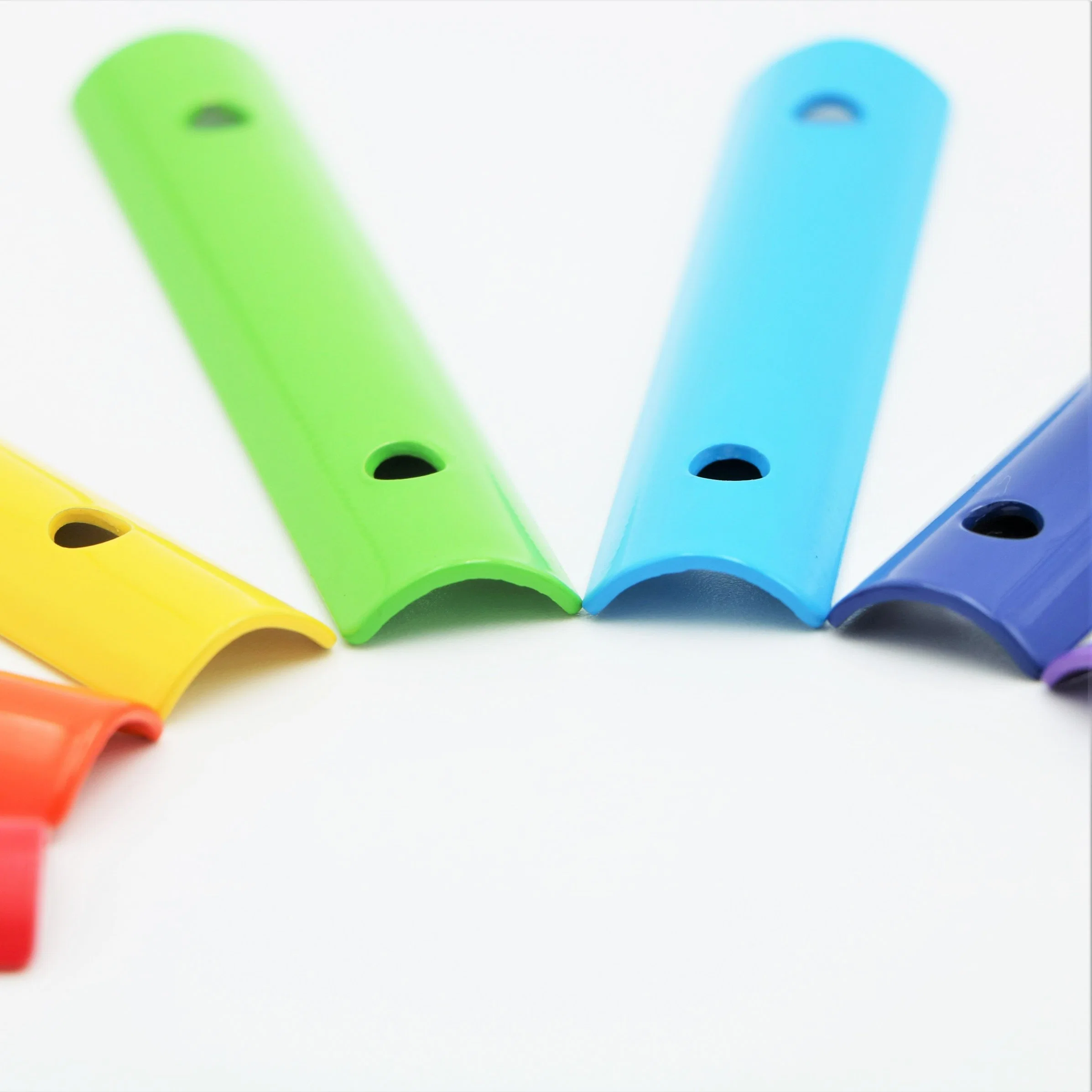 De plástico mayorista de instrumentos musicales de percusión Desk Bell Set 8 ocho tonos de color arco iris de metal de la música de juguetes para niños