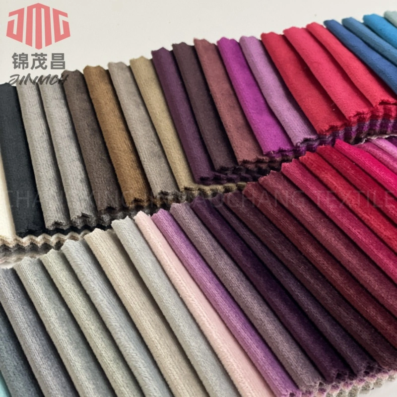 Factory Plush Knitting Fabric 100% Polyester Holland Velvet Colorful Plain Dyed Customization 180-270GSM for Pillow Home Textile