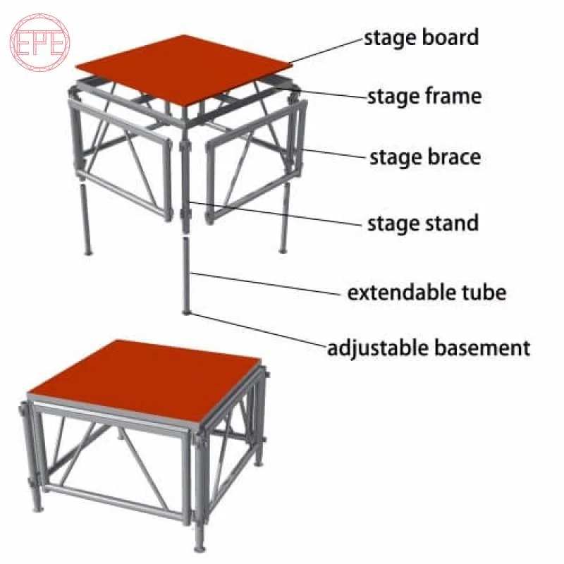 Factory Direct Sale Aluminum Portable and Moving Stage