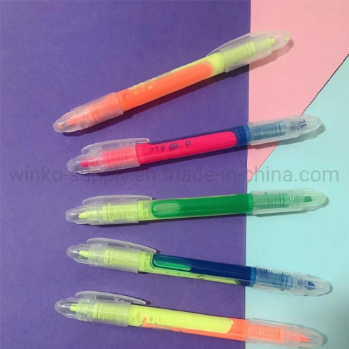 Customized Logo Printed Dual Head Highlighter Pen