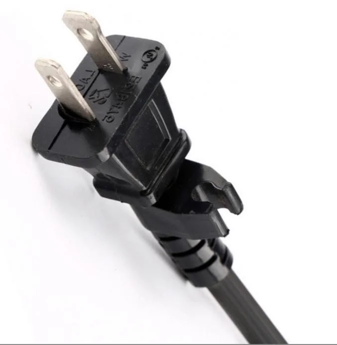 NEMA 1-15p Ersatz-Elektrodraht Schwarzes Kabel 3m 2m 1m Netzkabel mit Karabiner