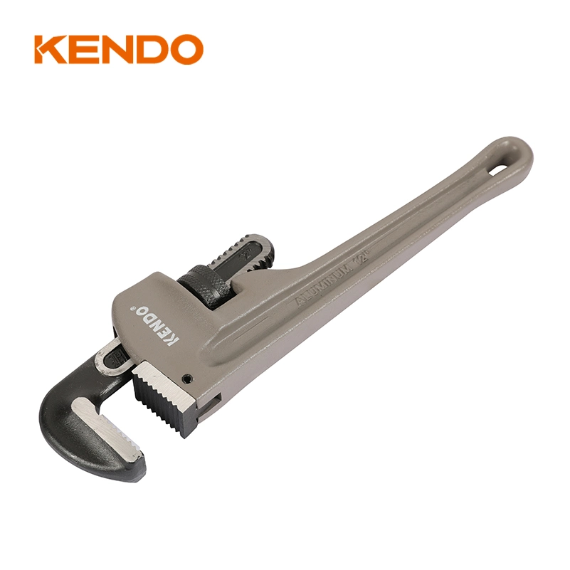 Kendo Pipe Wrench Self-Locking Wrench with a Spring Loaded Hook for Secure Pipe Gripping