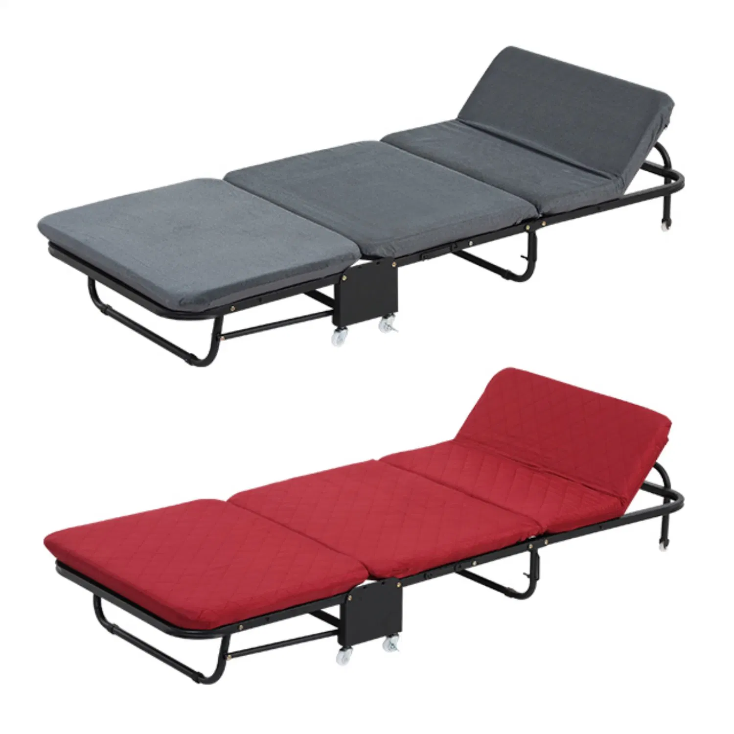 Muebles modernos de oficina exterior Acero Metal Hierro plegable cama de campamento