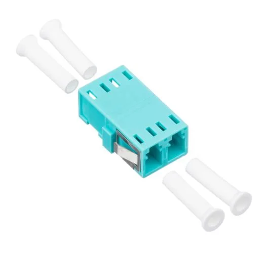 Fabricant OEM&amp;ODM FTTH Fibre optique multimode OM3 LC UPC raccord adaptateur à fibres optiques duplex avec bride