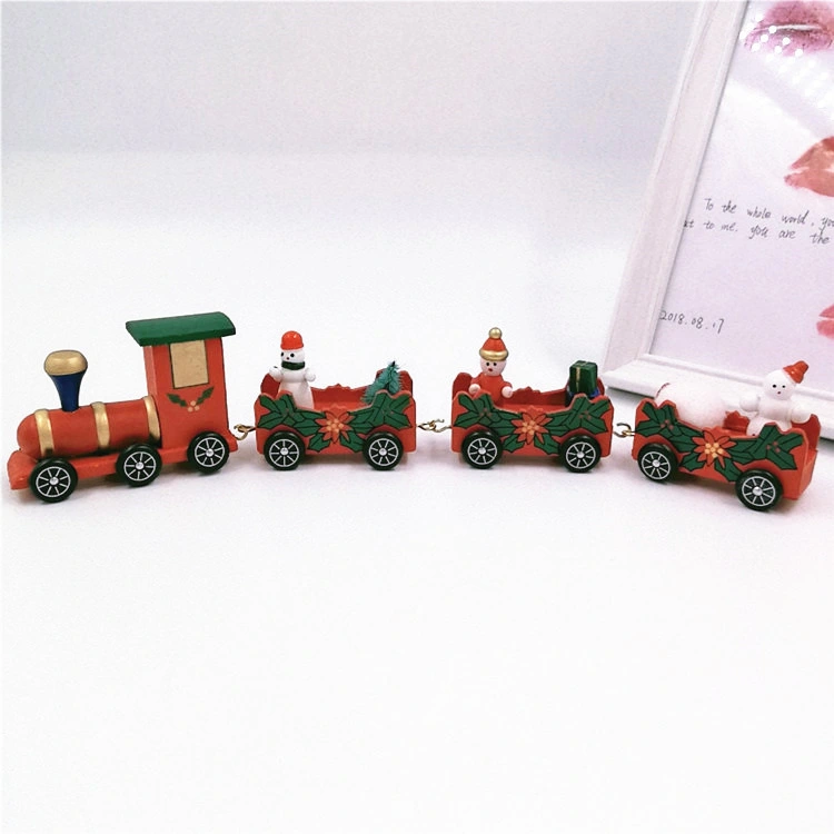 Adornos de Navidad tren de madera de Navidad Regalos de Navidad decoración de Navidad para niños Regalos