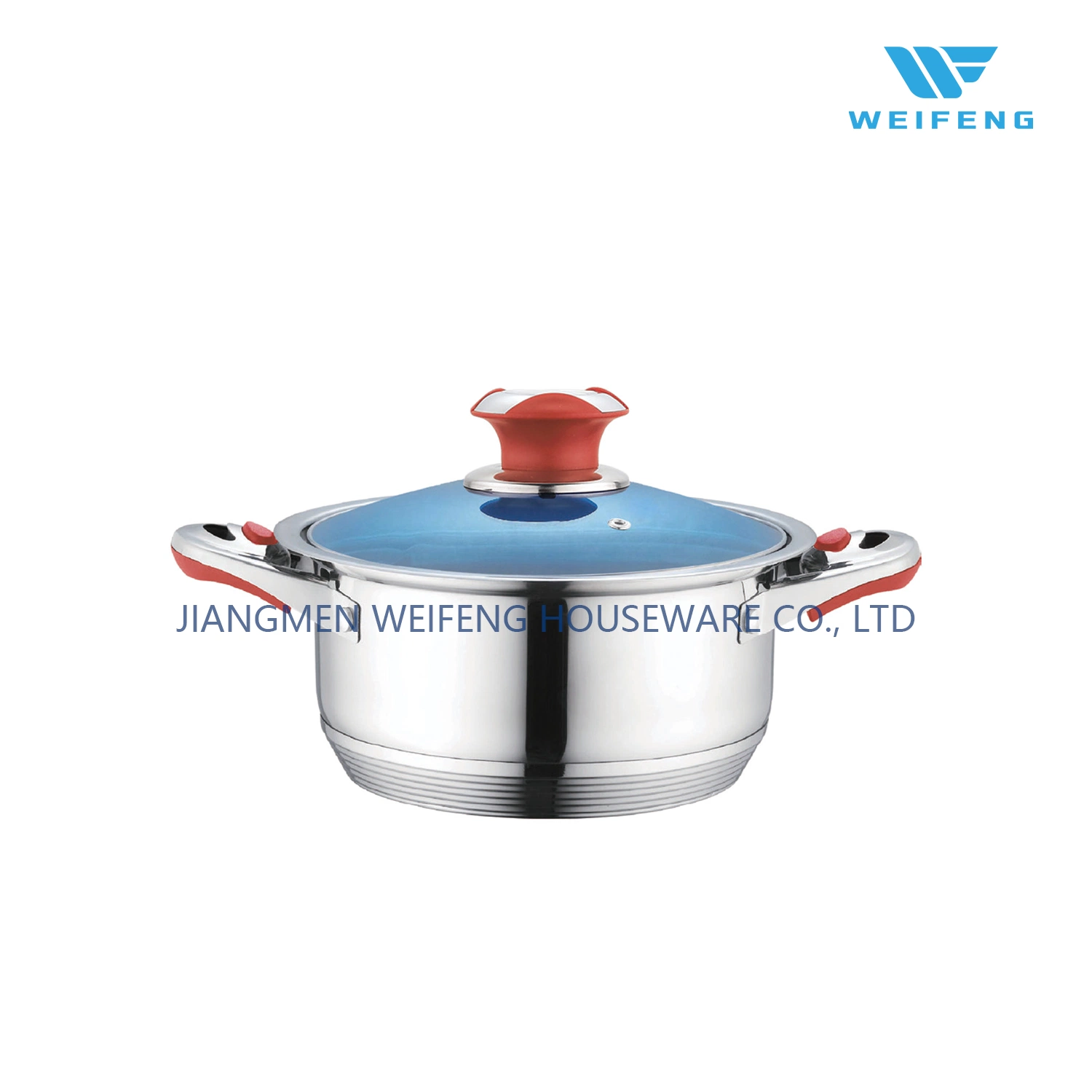 13PCS Wholesale/Supplier Custom Kitchen Utensils Ware Kitchenware Wide Edge Stainless Steel Cookware Set with Red Bakelite Combination Handles